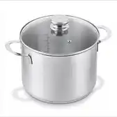 Bol.com Brabantia Enjoyment Soeppan /Kookpot - Ø 24 cm- + Glazen deksel - 75 Liter - Trendy -Hoge kwaliteit RVS – 100% PFAS Vrij - - aanbieding