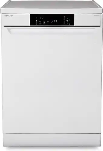 Bol.com Sharp QWNA1DF45EWEU-vrijstaande vaatwasser-60cm-besteklade + topsproeier-wit aanbieding