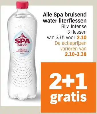 Albert Heijn Alle spa bruisend water literflessen aanbieding