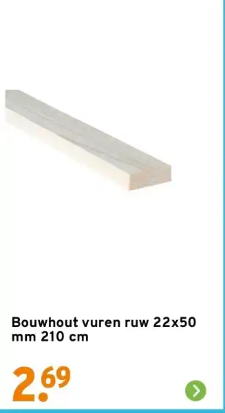 GAMMA Bouwhout vuren ruw aanbieding