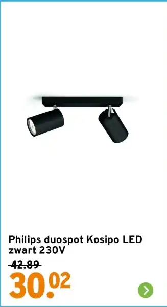 GAMMA Philips duospot kosipo led aanbieding
