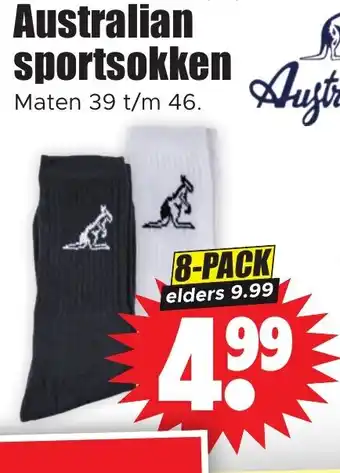 Dirk Australian sportsokken aanbieding