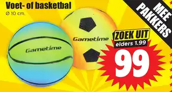 Dirk Voet of basketbal aanbieding