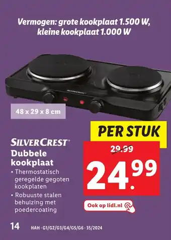 Lidl SILVERCREST Dubbele kookplaat aanbieding