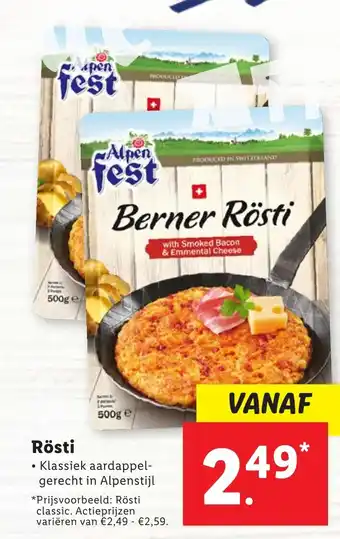 Lidl Rösti aanbieding