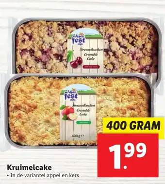 Lidl Kruimelcake aanbieding
