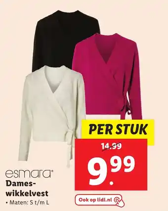 Lidl esmara Dames wikkelvest aanbieding