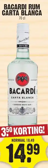 Dirk Bacardi rum carta blanca aanbieding