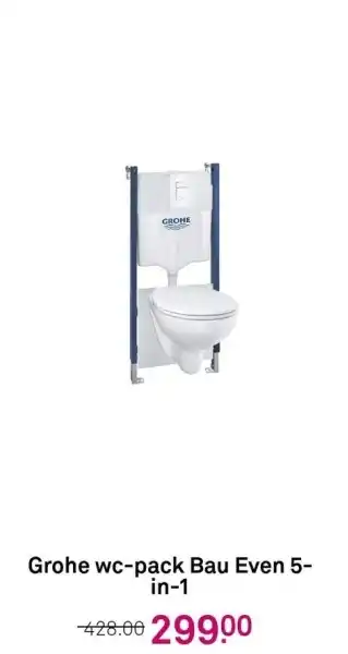 Karwei Grohe wc pack Bau Even 5 in 1 aanbieding
