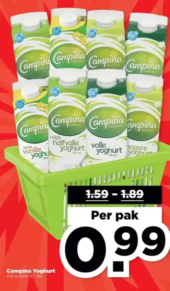 PLUS Campina Yoghurt aanbieding
