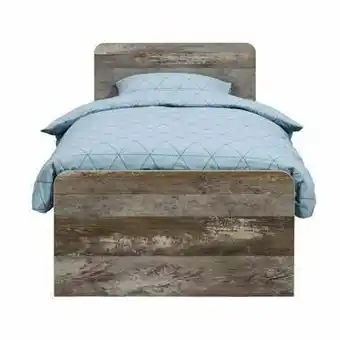 Leen Bakker Bed Mono - wit/steigerlook - 90x200 cm aanbieding