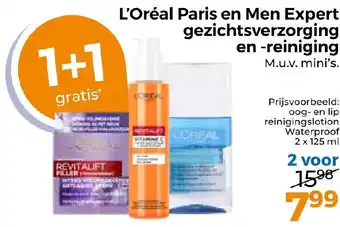 Trekpleister L'Oréal Paris en Men Expert gezichtsverzorging en reiniging aanbieding