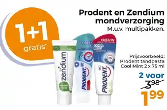 Trekpleister Prodent en Zendium mondverzorging aanbieding