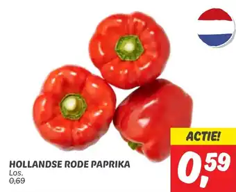 Dekamarkt Hollandse rode paprika aanbieding