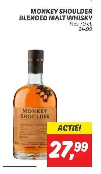 Dekamarkt Monkey shoulder blended malt whisky aanbieding