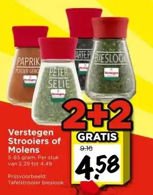 Vomar Voordeelmarkt Verstegen Strooiers of Molens aanbieding