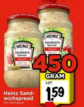 Vomar Voordeelmarkt Heinz Sand- wichspread aanbieding