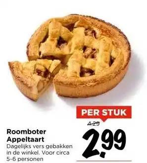 Vomar Voordeelmarkt Roomboter Appeltaart aanbieding