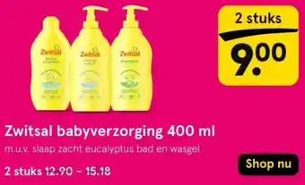 Etos Zwitsal babyverzorging aanbieding