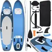 Bol.com The Living Store SUP opblaasbaar - 300 x 76 x 10 cm - zeeblauw - PVC aanbieding