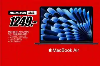 MediaMarkt MacBook Air (2024) 13 Middernacht aanbieding