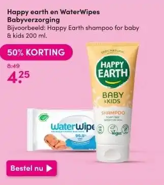 DA Happy earth en WaterWipes Babyverzorging aanbieding