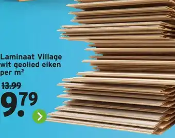 GAMMA Laminaat Village wit geolied eiken per m² aanbieding