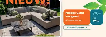 Van der Garde tuinmeubelen Malaga Cuba loungeset aanbieding