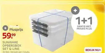 Praxis SUNWARE OPBERGBOX SET Q-LINE aanbieding