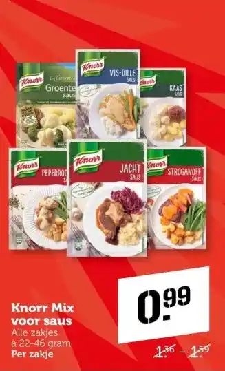 Coop Knorr Mix voor saus aanbieding