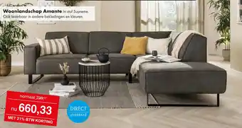 Woonsquare Woonlandschap Amante aanbieding
