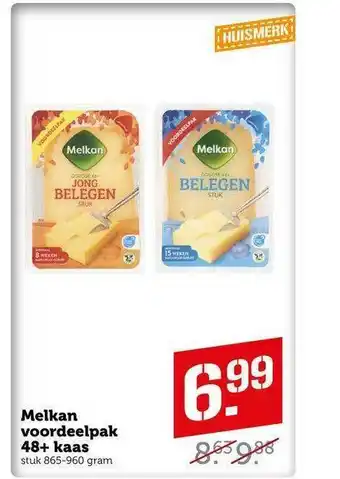 CoopCompact Melkan Voordeelpak 48+ Kaas 865-960g aanbieding