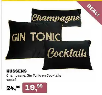 Trendhopper Kussens Champagne, Gin Tonic En Cocktails aanbieding