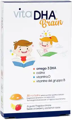 Amazon VitaDHA Brain | Voor kinderen | 250 mg Omega-3 DHA, choline en Vit.D en B | Voor de hersenen en het immuunsysteem | Suikervri aanbieding