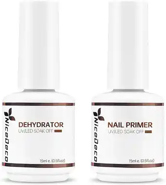 Amazon Nicedeco Dehydrator Nail Prep and Primer, Air Dry Nail Primer Nail Dehydrator for Acrylic Nails Gel Nails 2 X 15ML aanbieding