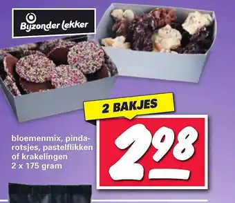 Nettorama Bloemenmix, Pindarotsjes, Pastelflikken Of Krakelingen 2x175g aanbieding