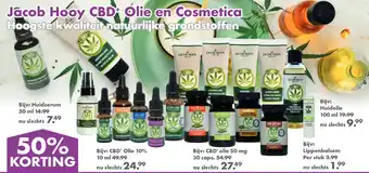 Gezond & Wel Jacob Hooy CBD Olie en Cosmetica aanbieding