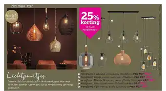 Leen Bakker Hanglamp Toulouse, Hanglamp Lagos, Hanglamp Marnix 3L, Hanglamp Lisa Of Hanglamp Vani 25% Korting aanbieding