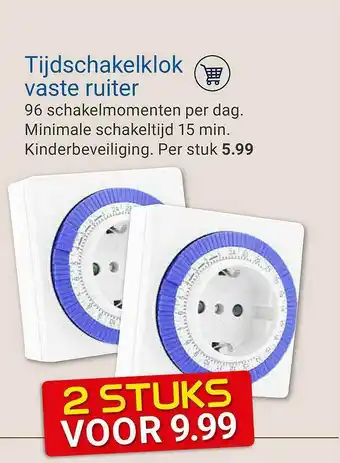 Kluswijs Tijdschakelklok Vaste Ruiter aanbieding