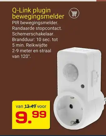 Kluswijs Q-Link Plugin Bewegingsmelder aanbieding