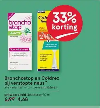 Etos Bronchostop En Coldrex Bij Verstopte Neus 33% Korting aanbieding