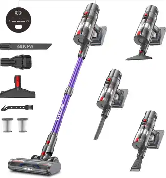 Amazon aujun J10 Steelstofzuiger Stofzuiger Draadloos 45000Pa/580W, 70 Minuten Gebruiksduur, 1.5L Steelstofzuiger, LED Display, Anti aanbieding