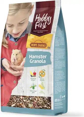 Intratuin HobbyFirst Hope Farms hamstervoer Granola 800 g aanbieding