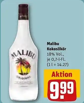 Rewe DE Malibu Kokoslikör aanbieding