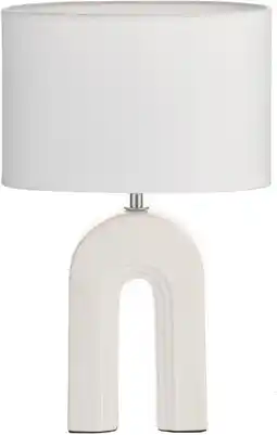 Amazon Pauleen 48320 tafellamp Glow of Purity E14 max. 20 W wit, beige stof, keramiek nachtlamp aanbieding