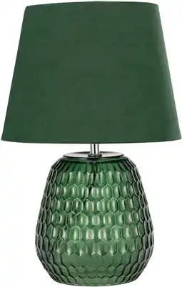 Amazon Pauleen 48157 Crystal Velvet tafellamp stoffen kap fluweel tafel lamp van glas groen max40W E14 groen 230V glas/stof aanbieding