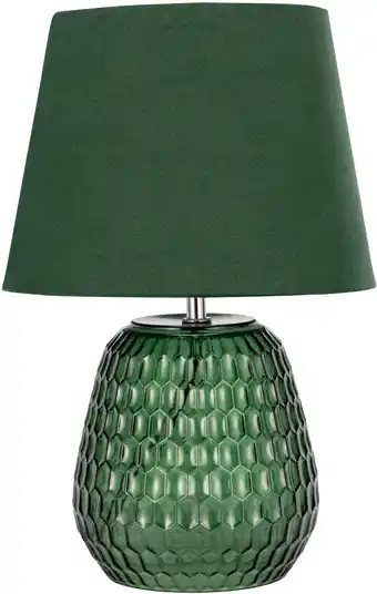 Amazon Pauleen 48157 Crystal Velvet tafellamp stoffen kap fluweel tafel lamp van glas groen max40W E14 groen 230V glas/stof aanbieding