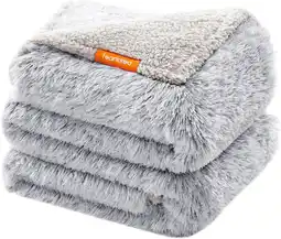 Amazon Feandrea waterafstotende hondendeken, lange pluche deken voor grote en gigantische honden, katten, 203 x 152 cm, XXL, Sherpa aanbieding