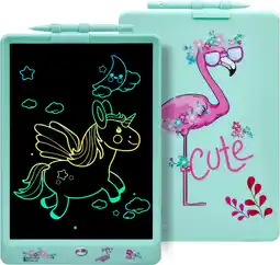 Amazon DYNASONIC DYNA-PM Flamant 10-inch schrijftablet voor kinderen, LCD-tekentablet, LCD-tekentablet, magnetisch whiteboard, dinos aanbieding