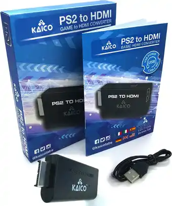 Amazon Kaico - Playstation 2 PS2 HDMI Converter - PS2 naar HDMI - Component naar HDMI Converter Adapter - Playstation 2 afspelen op  aanbieding